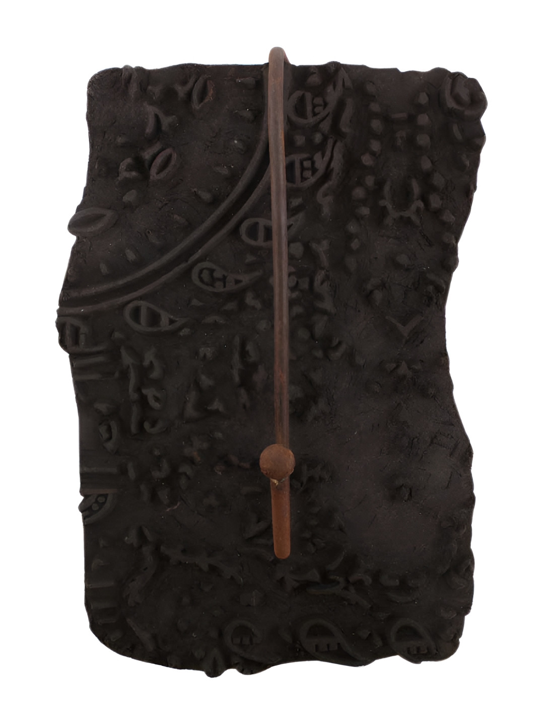 

Indianshelf Brown & Black Floral Block Wooden Wall Key Holder