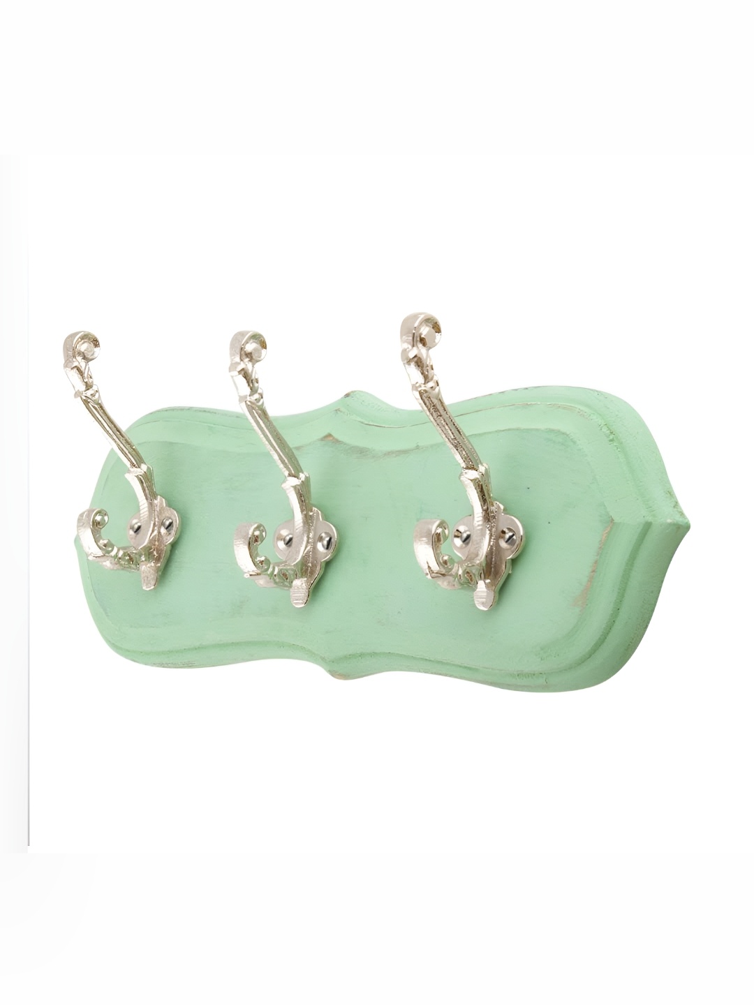 

Indianshelf Grey & Green Wooden Wall Hooks Key Holder
