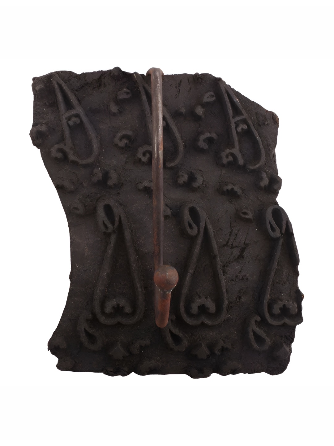 

Indianshelf Black Textured Wooden Wall Hook Key Holder