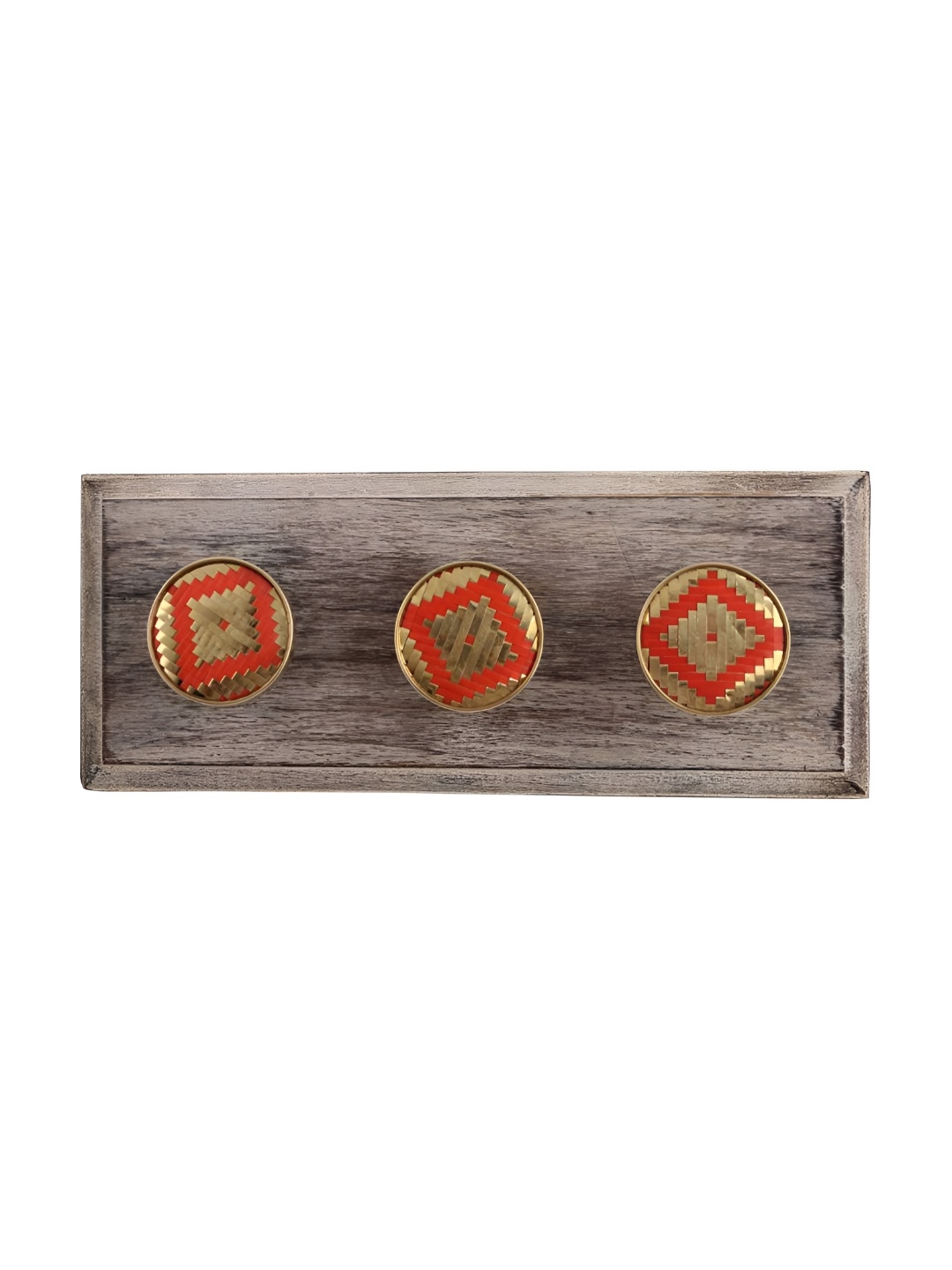 

Indianshelf Brown & Orange Round 3 Hooks Holder