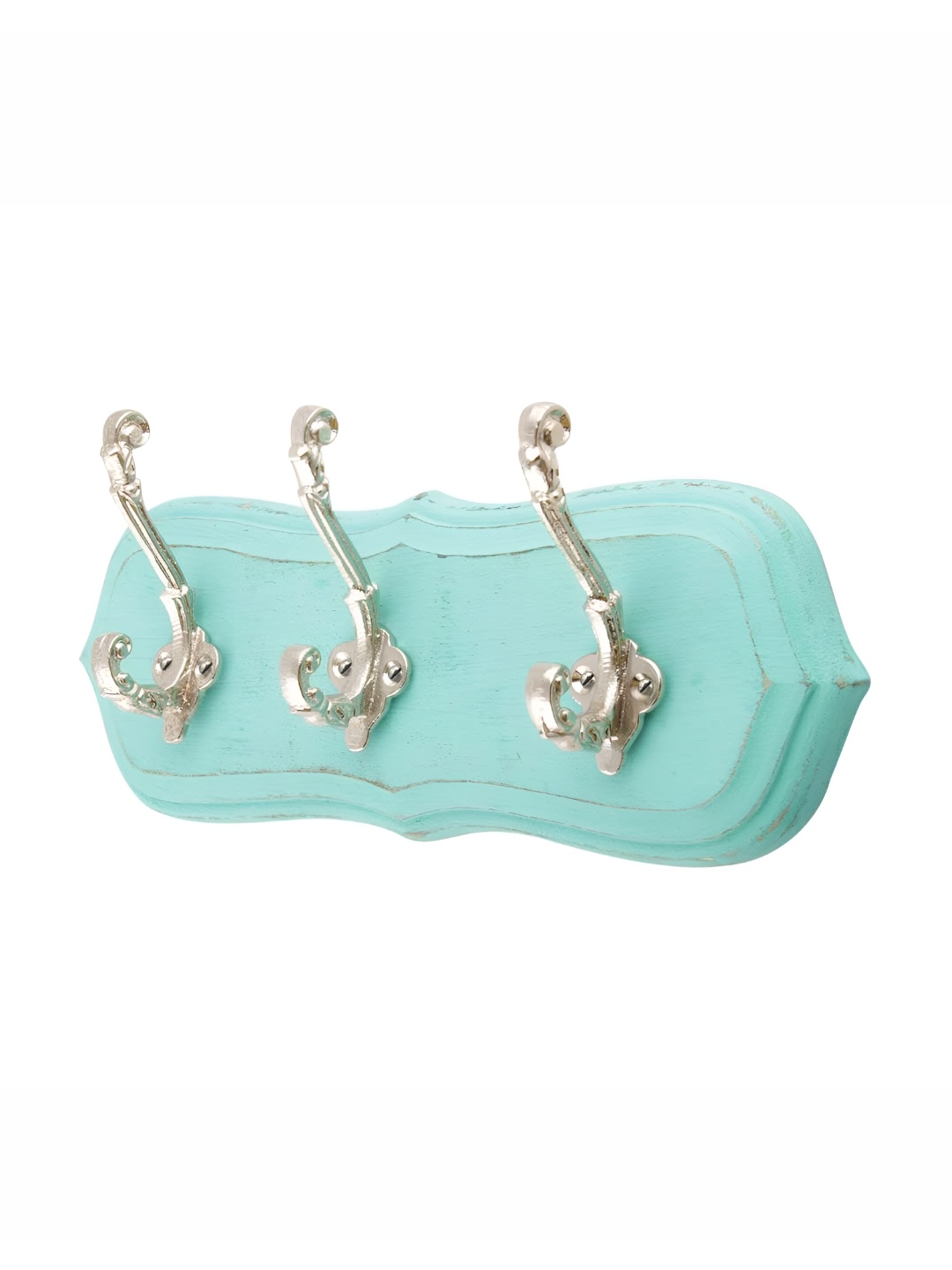 

Indianshelf Green Wooden Classic 3 Hooks Key Holder