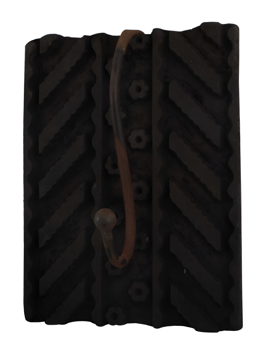 

Indianshelf Brown & Black Floral Block Wooden Wall Key Holder