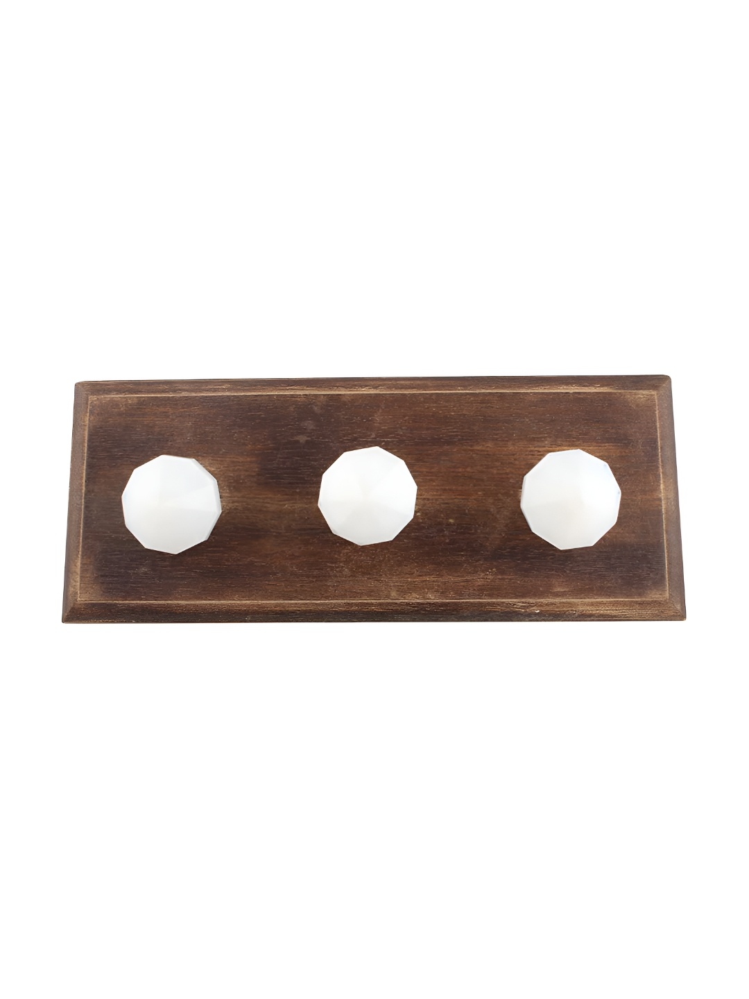 

Indianshelf Brown & White Wooden Wall Key Holder