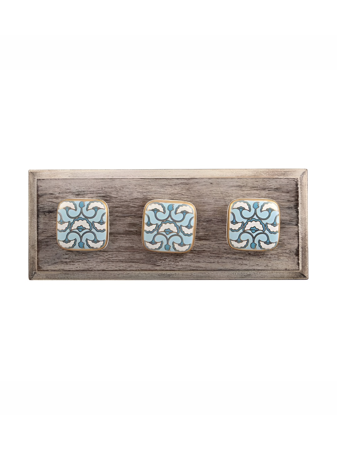 

Indianshelf Turquoise Blue 3 Hooks Key Holder