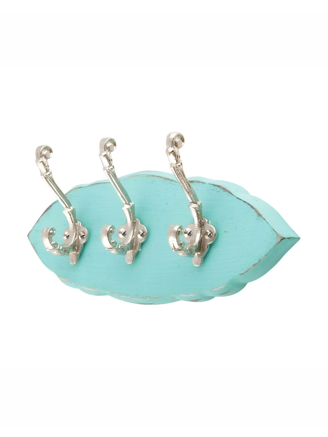 

Indianshelf Green & Silver Toned Classic Wall Hooks Key Holder