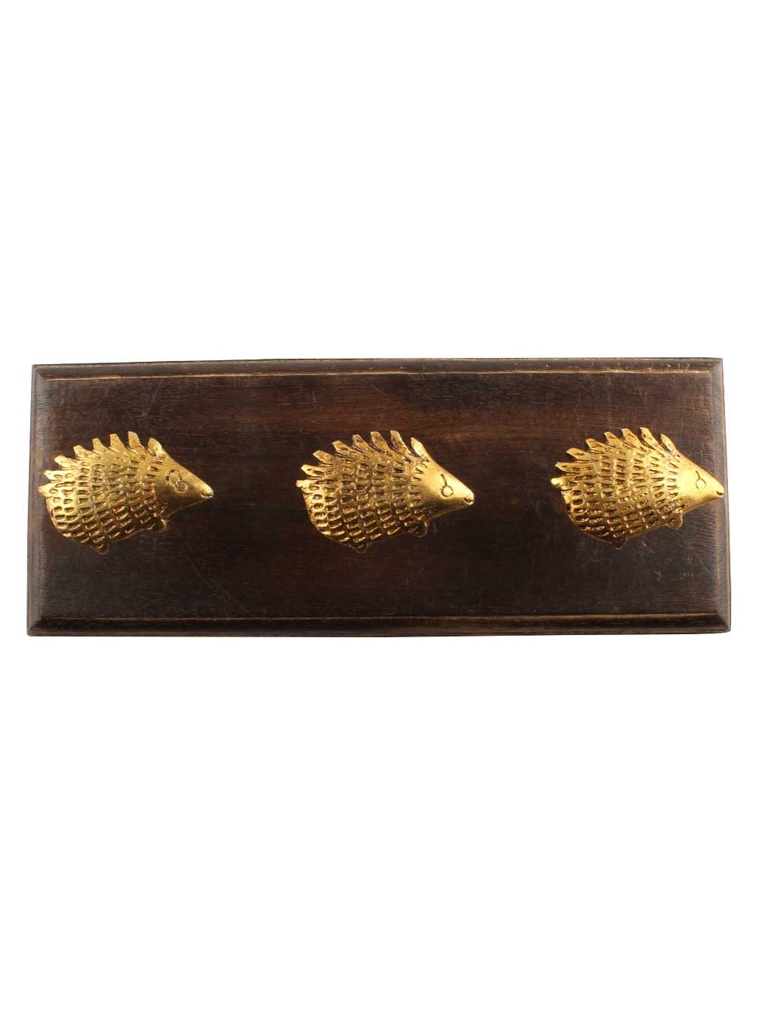 

Indianshelf Brown & Beige Hedgehog Wall Hooks Holder