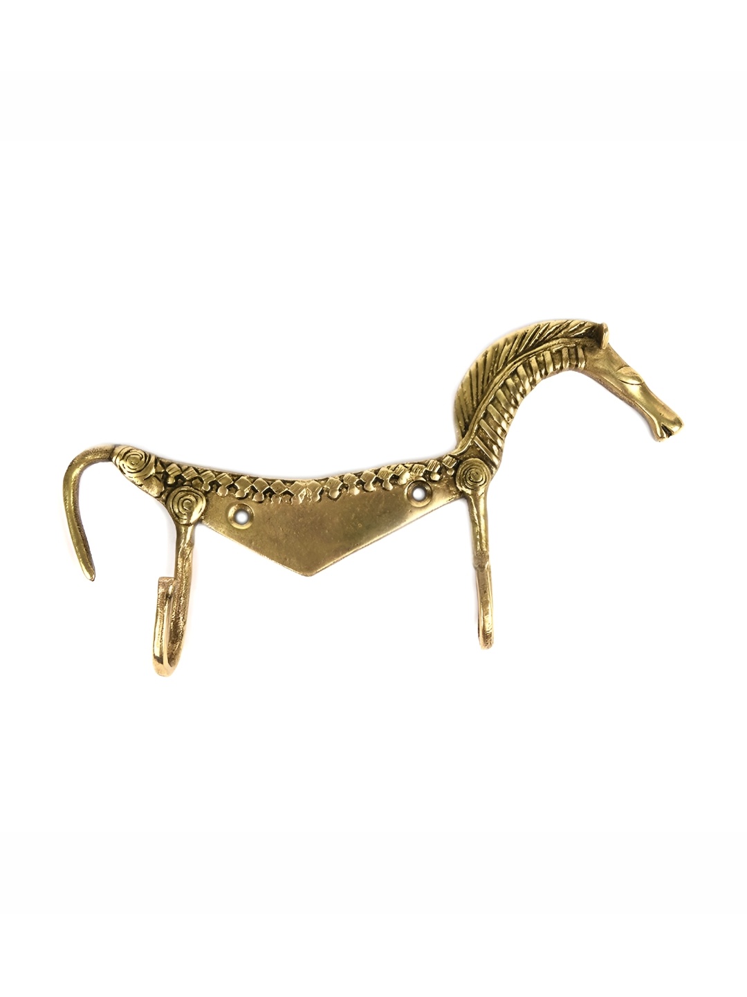 

Indianshelf Beige Horse Shape Antique Brass Wall Hooks Key Holder
