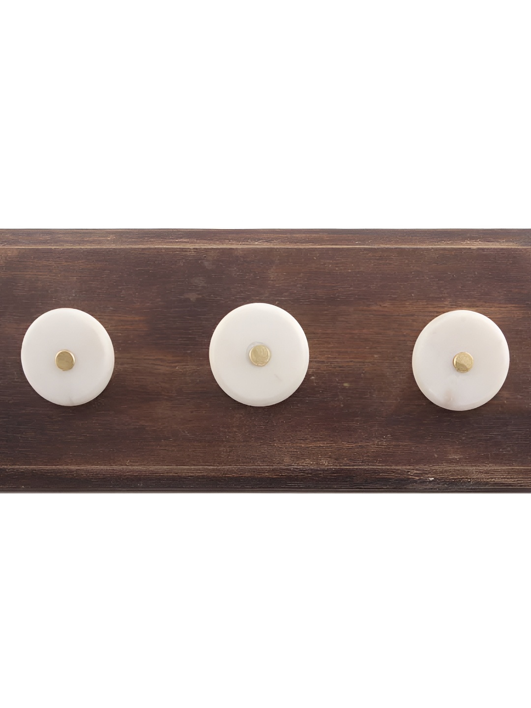 

Indianshelf White & Brown Wooden Wall 3 Hooks Key Holder