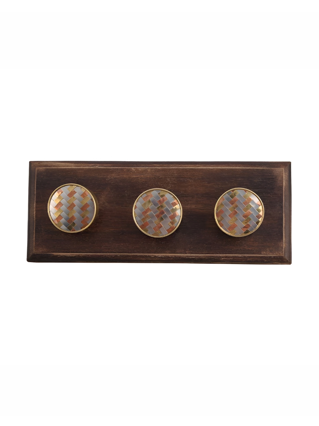 

Indianshelf Brown & Grey CrossRound Wall Hooks Holder