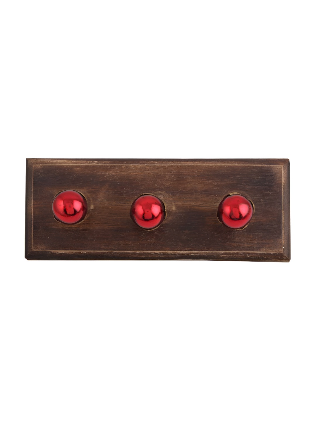 

Indianshelf Brown & Red Round Wall Hooks Holder