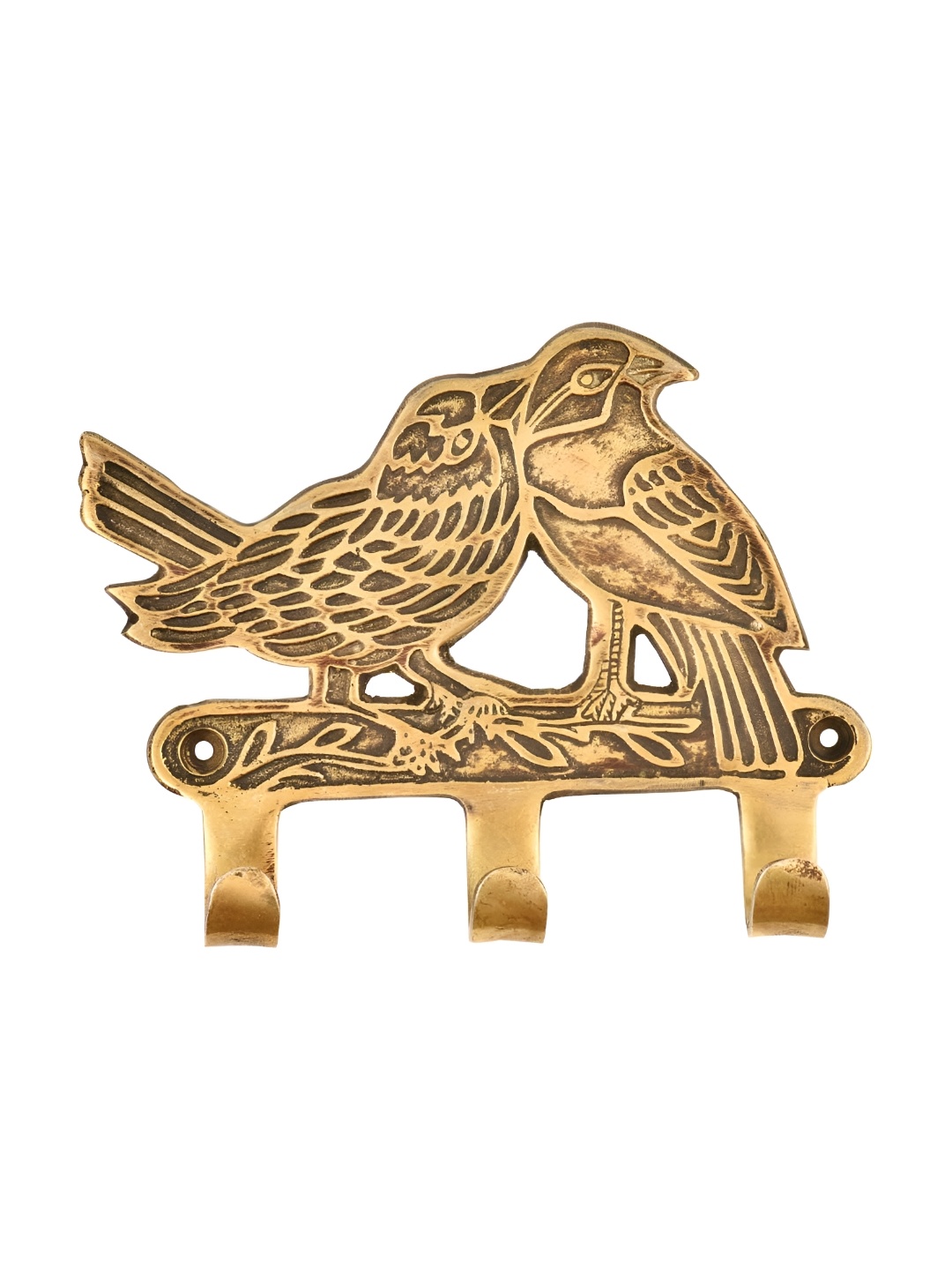 

Indianshelf Beige Bird Shape Antique Brass Wall Hooks Key Holder