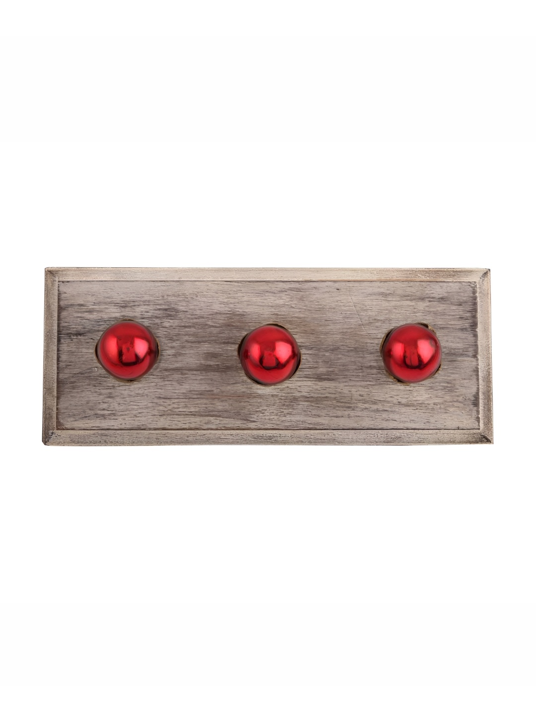 

Indianshelf Red & Grey Wooden Wall 3 Hooks Key Holder