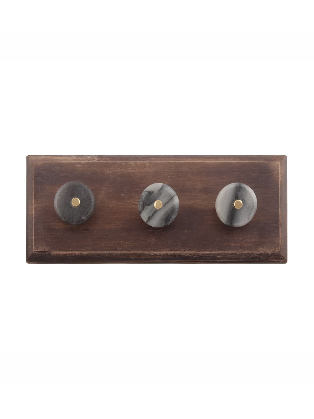 

Indianshelf Brown & Grey Flat Wooden Wall Key Holder