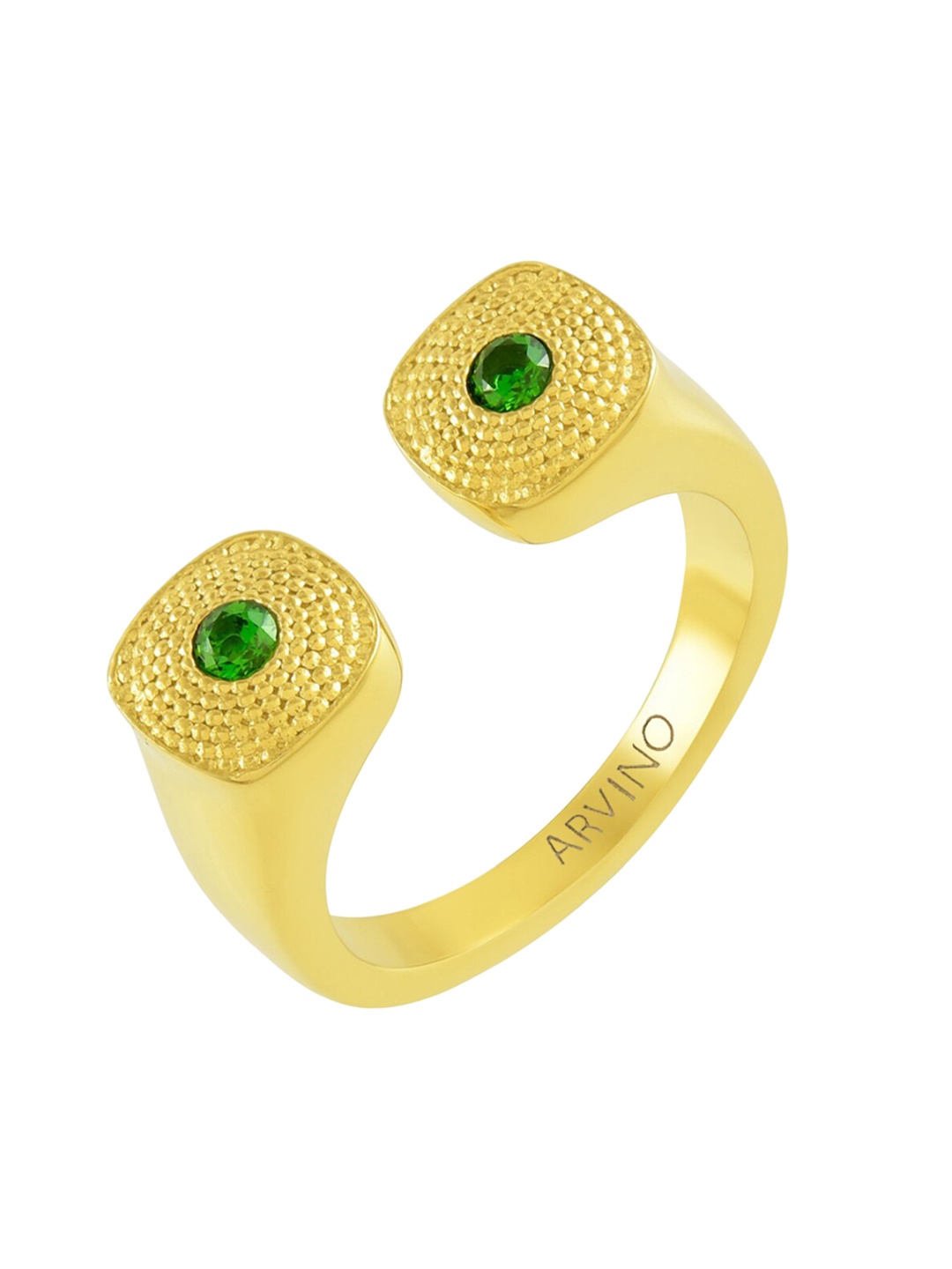 

ARVINO Gold-Plated Stones-Studded Finger Ring