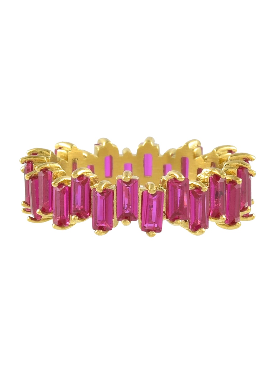 

ARVINO Gold Plated Stone Studded Finger Rings