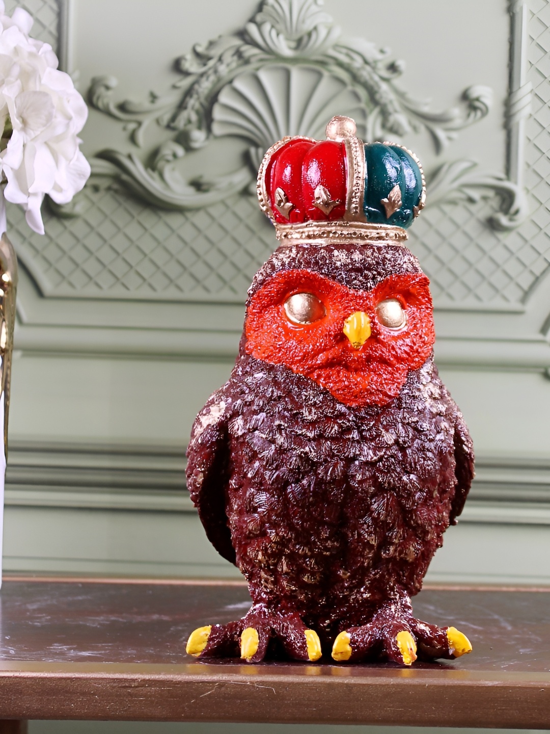 

THE WHITE INK DECOR Brown Figurine Showpiece