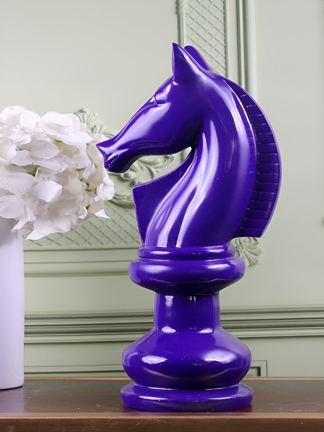 

THE WHITE INK DECOR Purple Figurine Showpiece