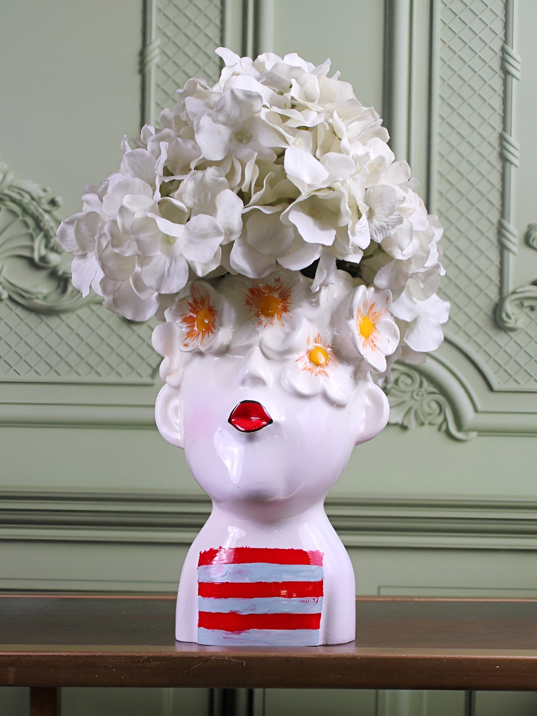 

THE WHITE INK DECOR White Figurine Showpiece