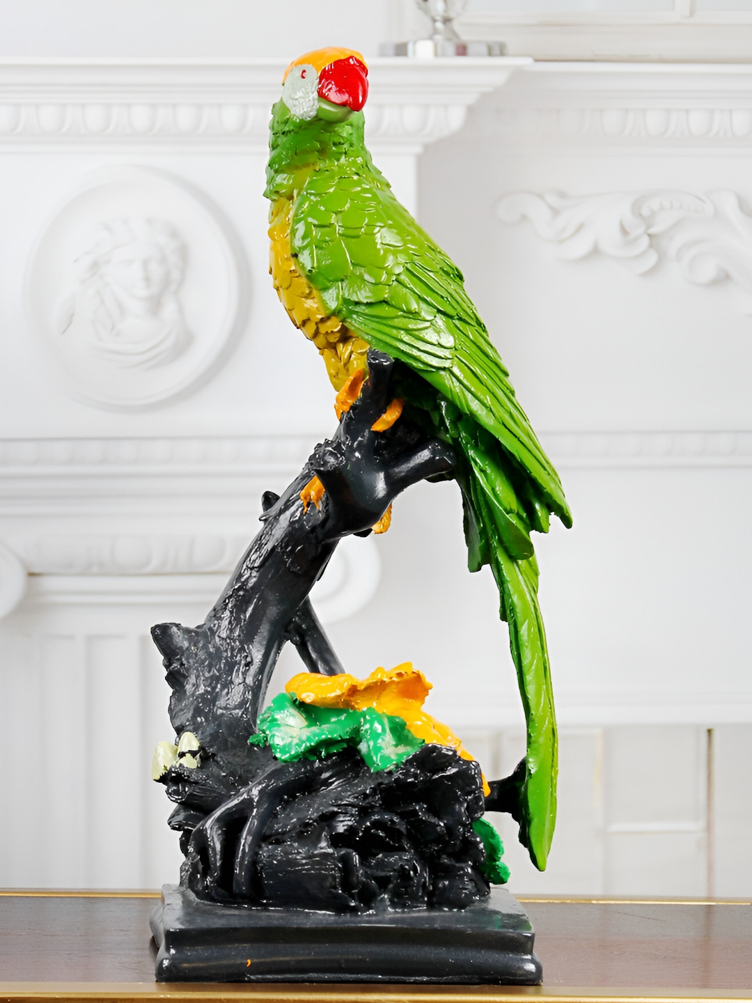 

THE WHITE INK DECOR Green Figurine Showpiece