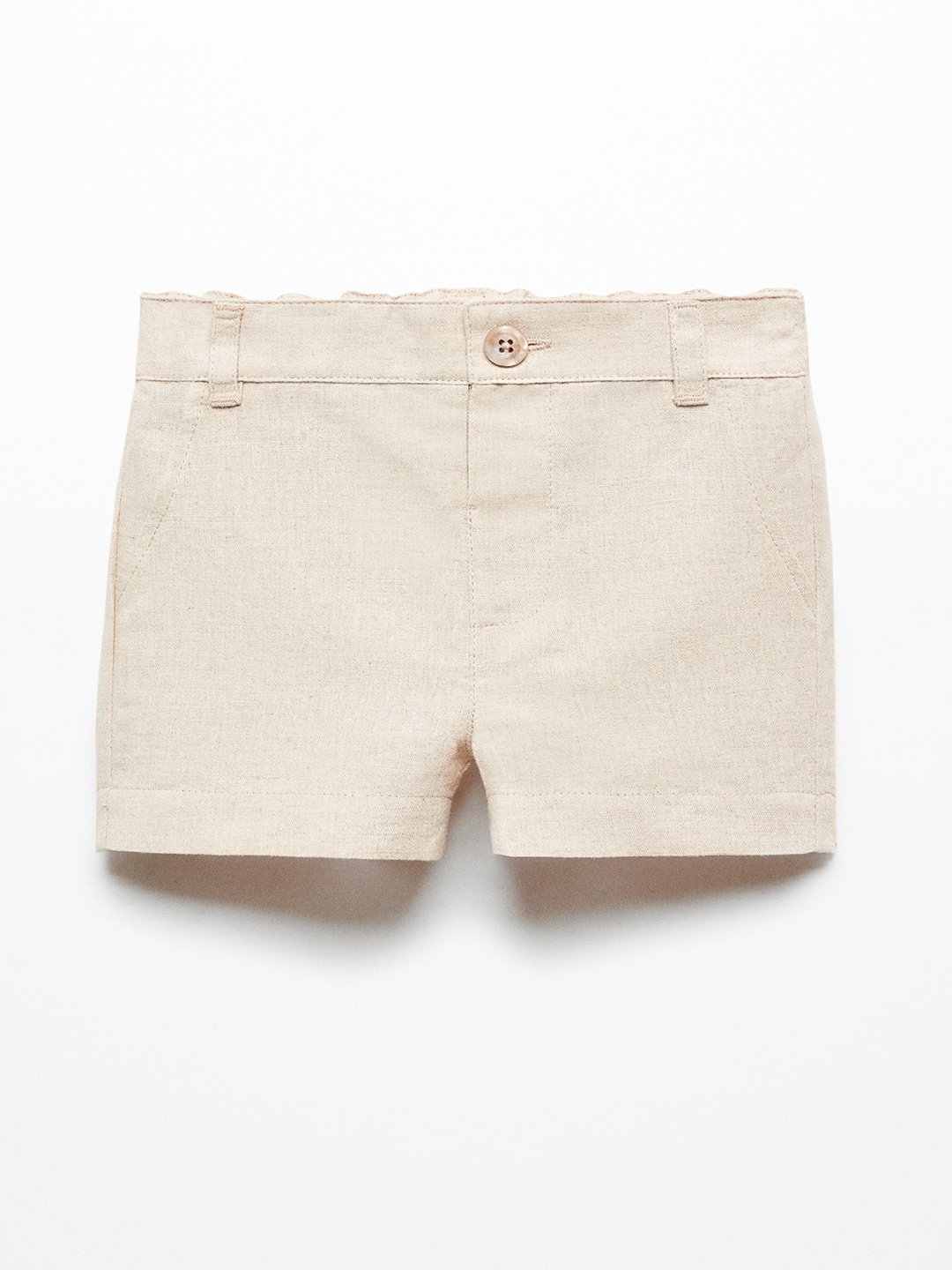 

Mango Kids Boys Linen Cotton Shorts, Beige