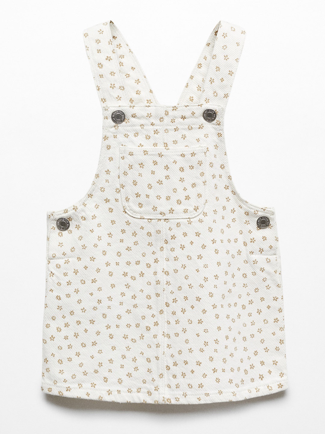 

Mango Kids Girls Cotton Printed Pinafore Dress, White