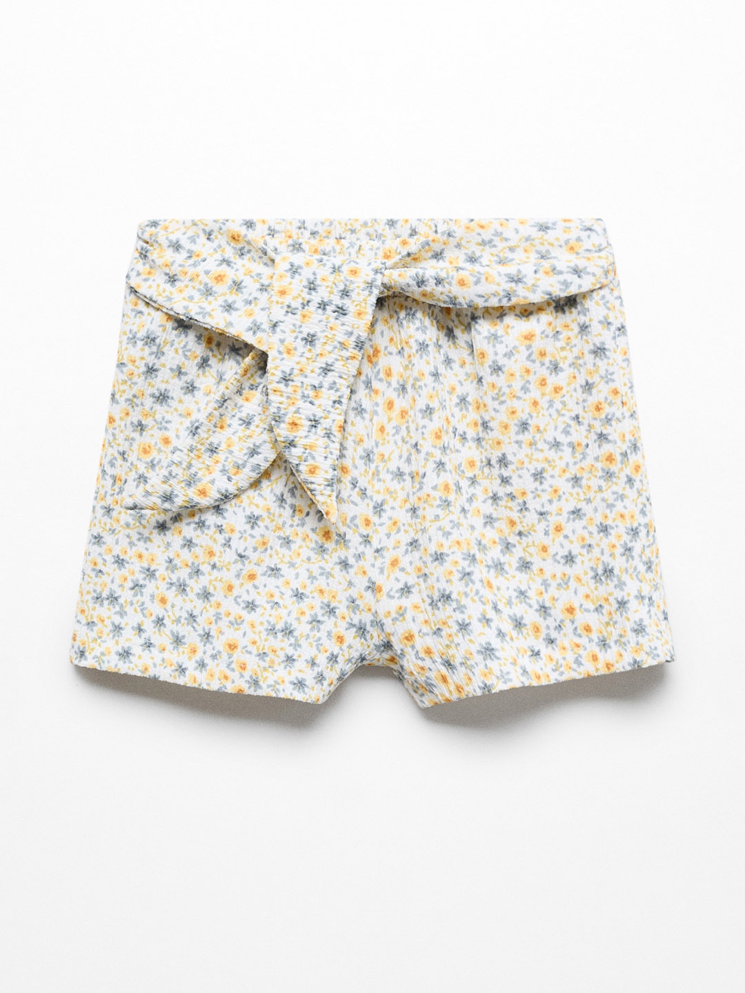 

Mango Kids Girls Floral Printed Shorts, White