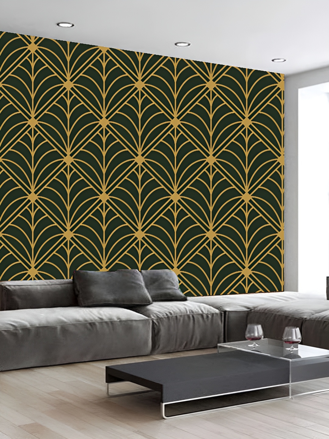 

KSHIRSA Green & Yellow Printed Self Adhesive 3D Wall Sticker