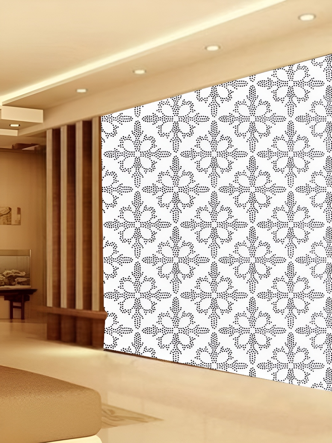 

KSHIRSA Black & White 3D Printed Self-Adhesive Wallpaper