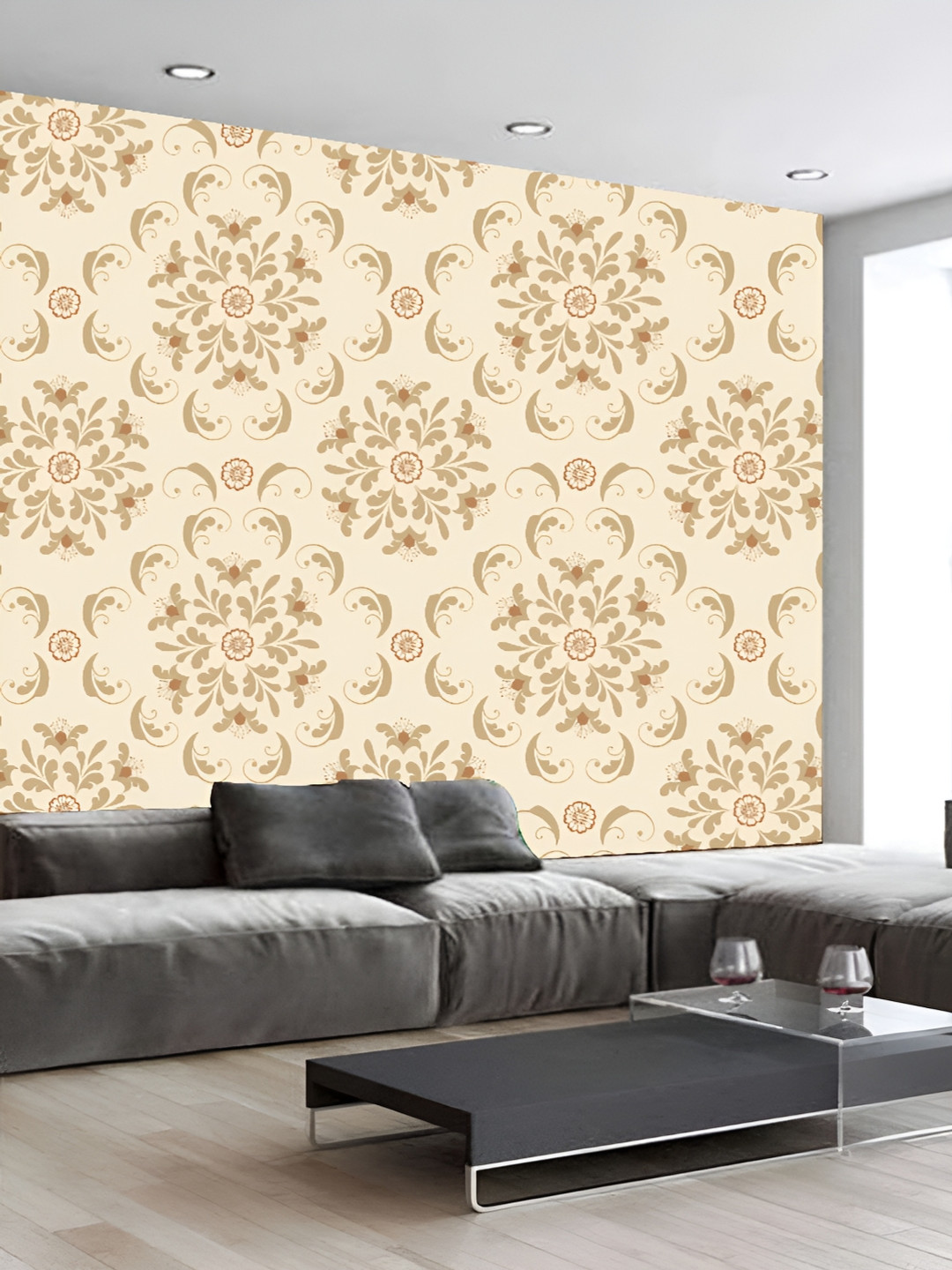 

KSHIRSA Yellow & Brown Printed Self Adhesive 3D Wall Sticker