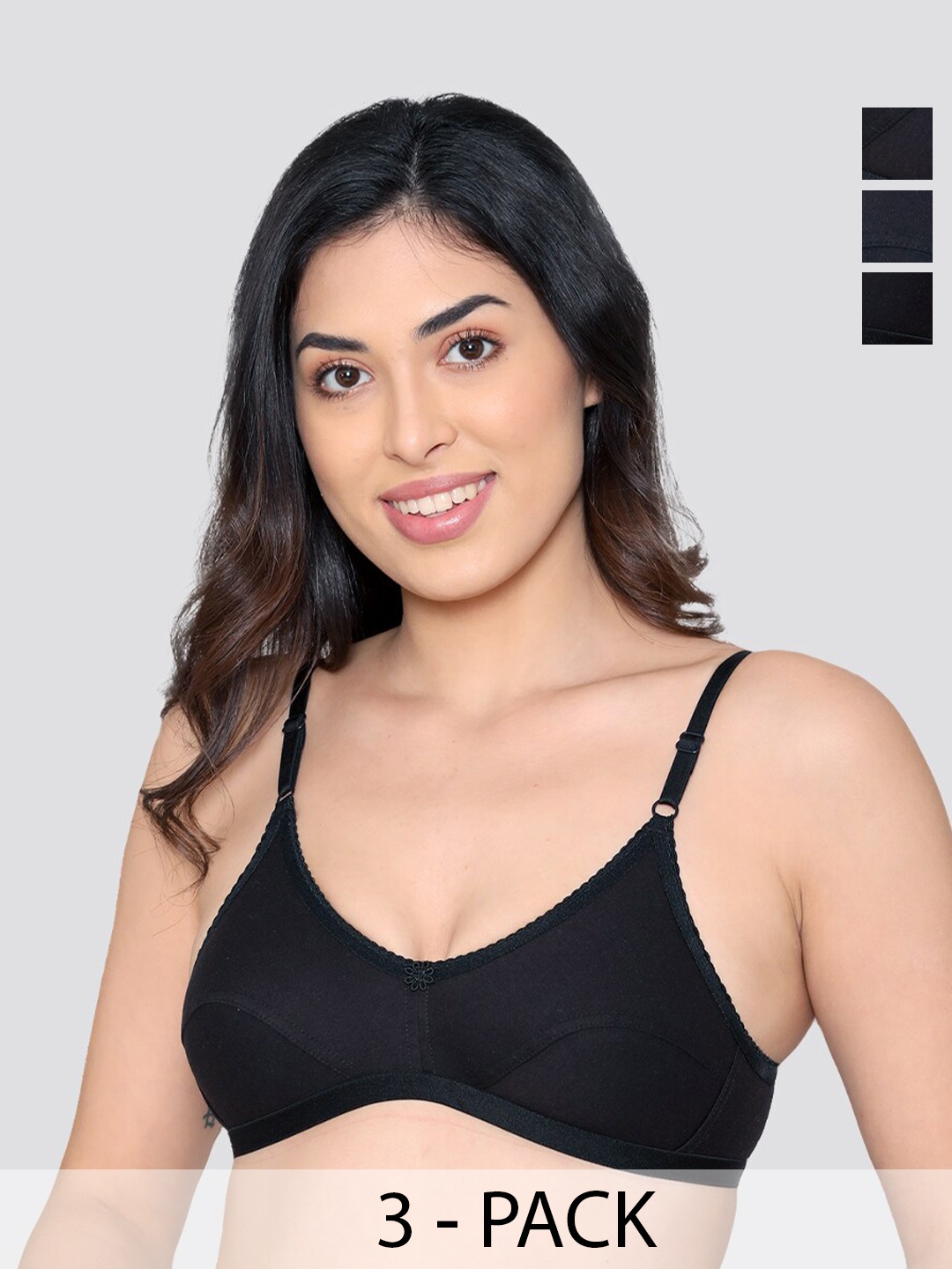 

Kalyani Vidhi Non Padded Everyday Bra BLK-BLK-BLK, Black