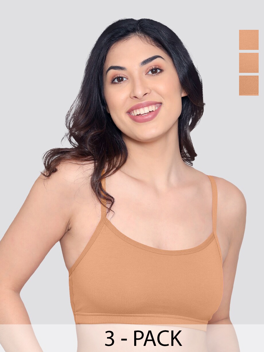 

Kalyani Mia Pack of 3 Girl's Beginner Bra ND-ND-ND, Nude