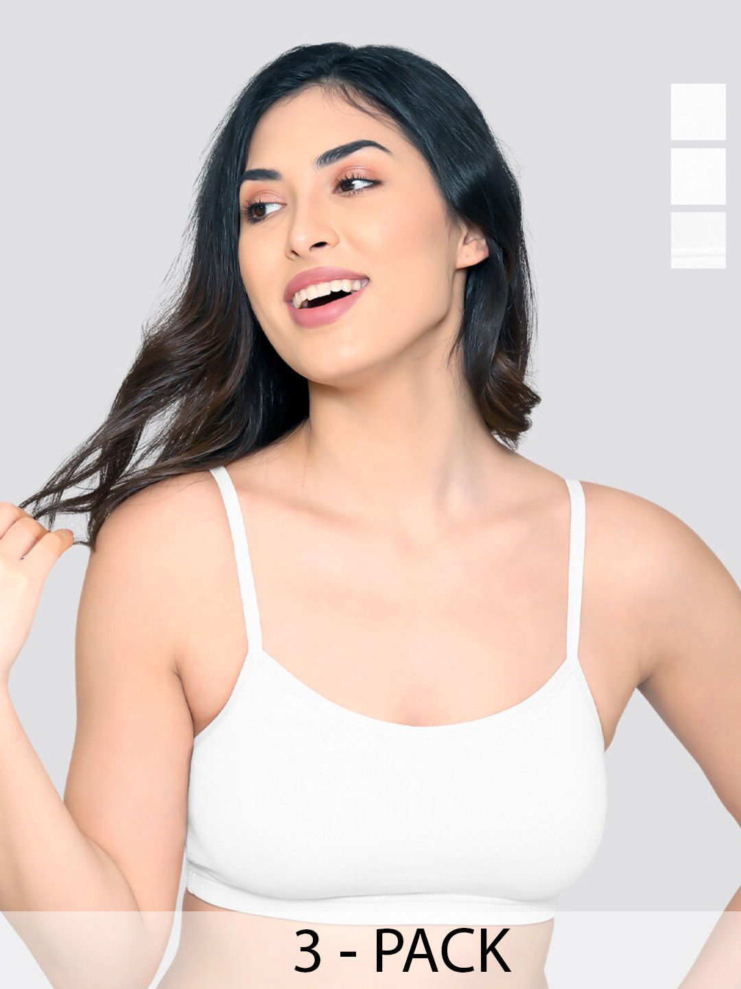 

Kalyani Mia Pack of 3 Girl's Beginner Bra WHT-WHT-WHT, White