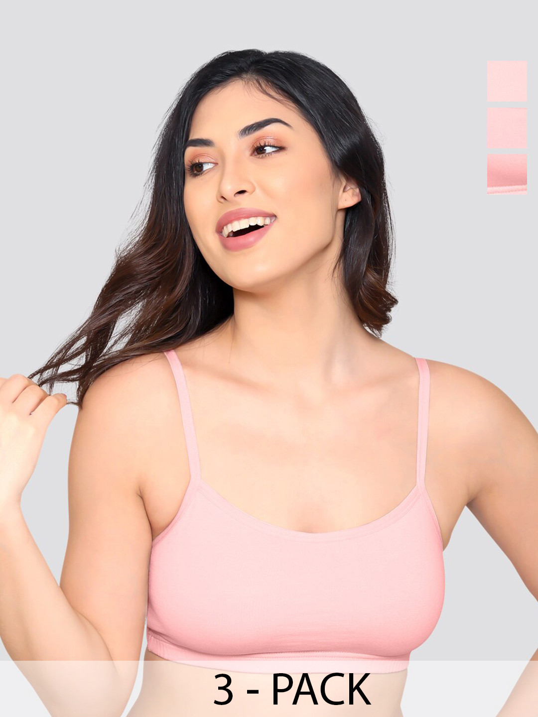 

Kalyani Mia Pack of 3 Girl's Beginner Bra PNK-PNK-PNK, Pink