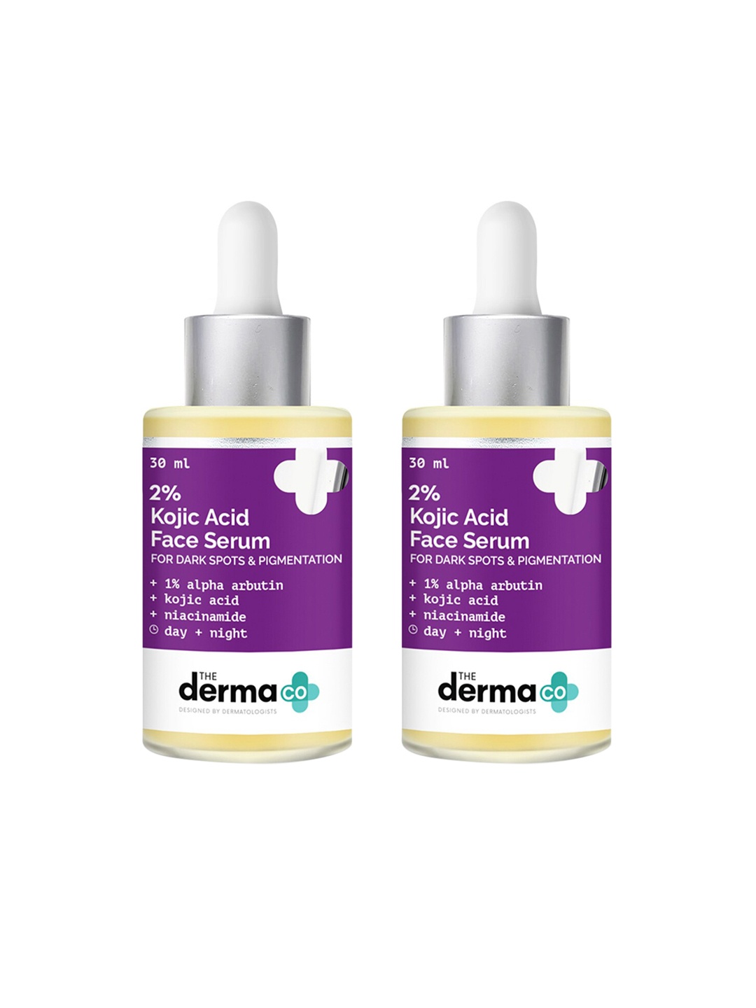 

The Derma co. 2% Kojic Acid Face Serum Duo With 1% Alpha Arbutin & Niacinamide - 30ml Each, Purple