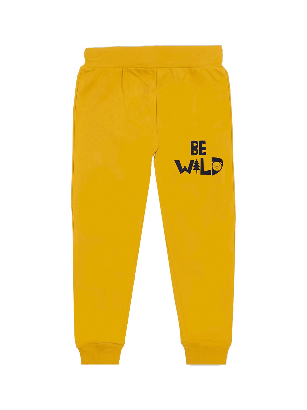 

BAESD Boys Typography Printed Joggers, Mustard