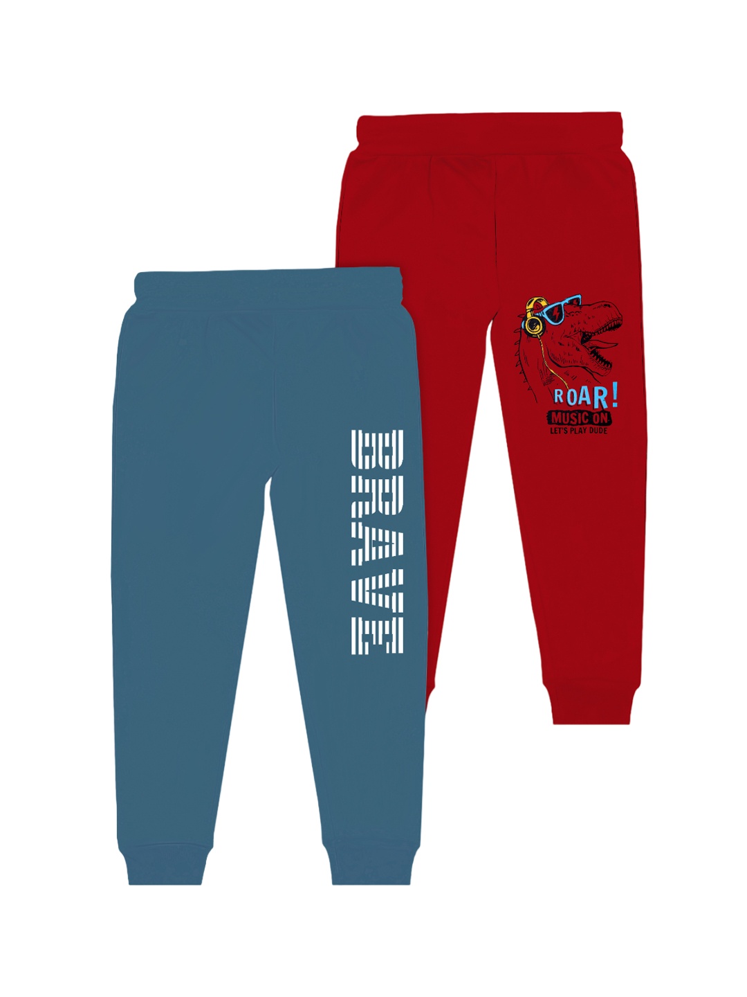 

BAESD Boys Pack Of 2 Printed Joggers, Blue