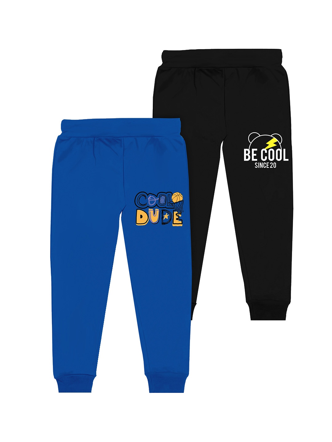 

BAESD Boys Pack Of 2 Printed Joggers, Black
