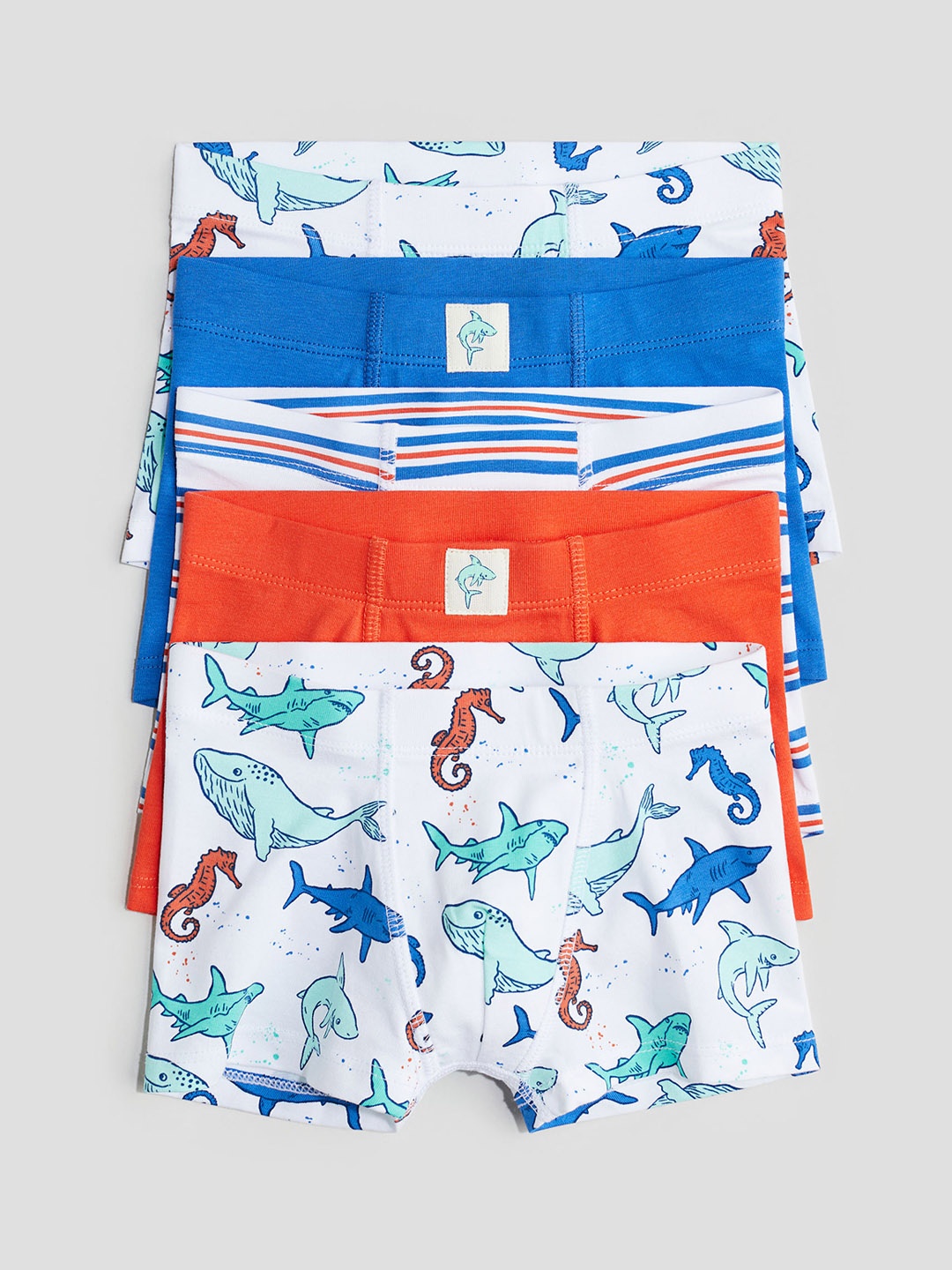 

H&M Boys 5-Pack Boxer Shorts, Blue