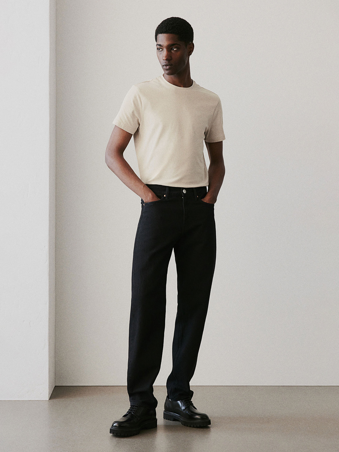 

H&M Slim Fit T-shirt, Beige