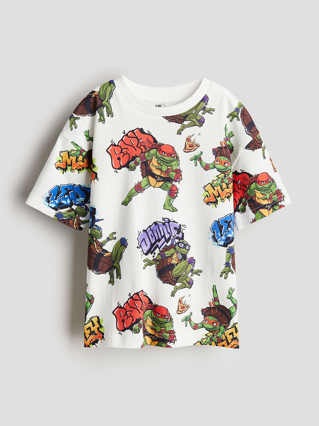 

H&M Boys Pure Cotton Printed T-shirt, White