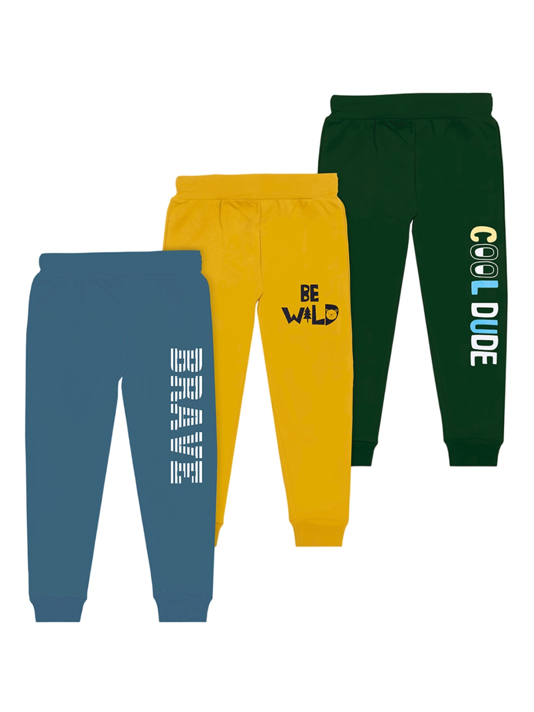 

BAESD Boys Pack Of 3 Printed Joggers, Yellow