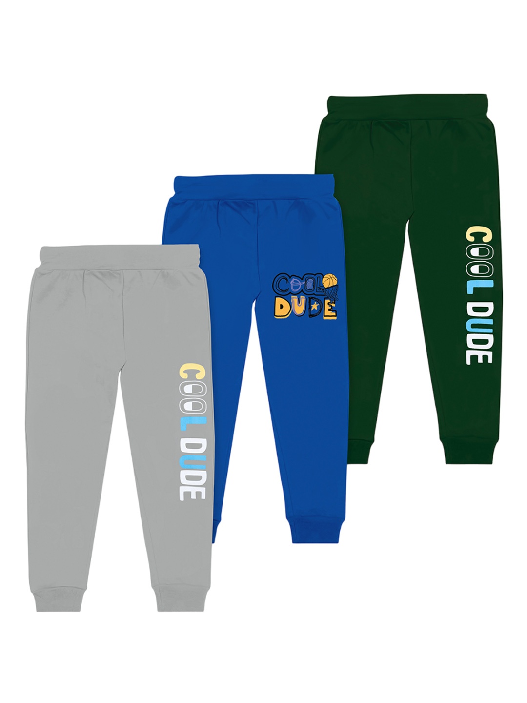 

BAESD Boys Pack Of 3 Printed Joggers, Grey