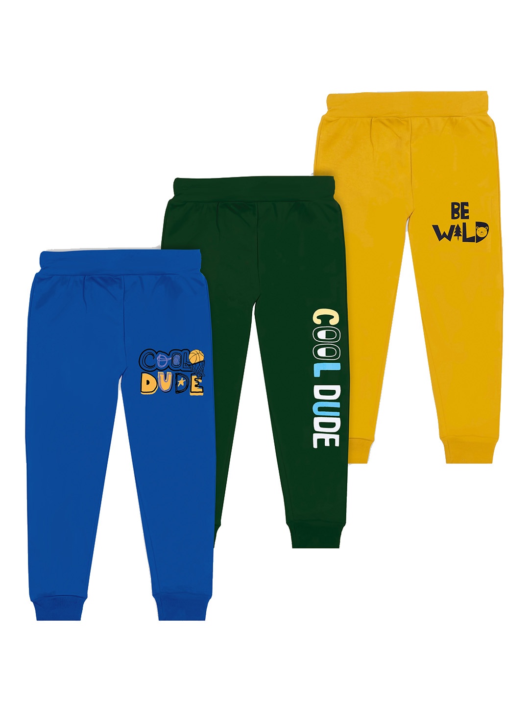 

BAESD Boys Pack Of 3 Printed Joggers, Yellow