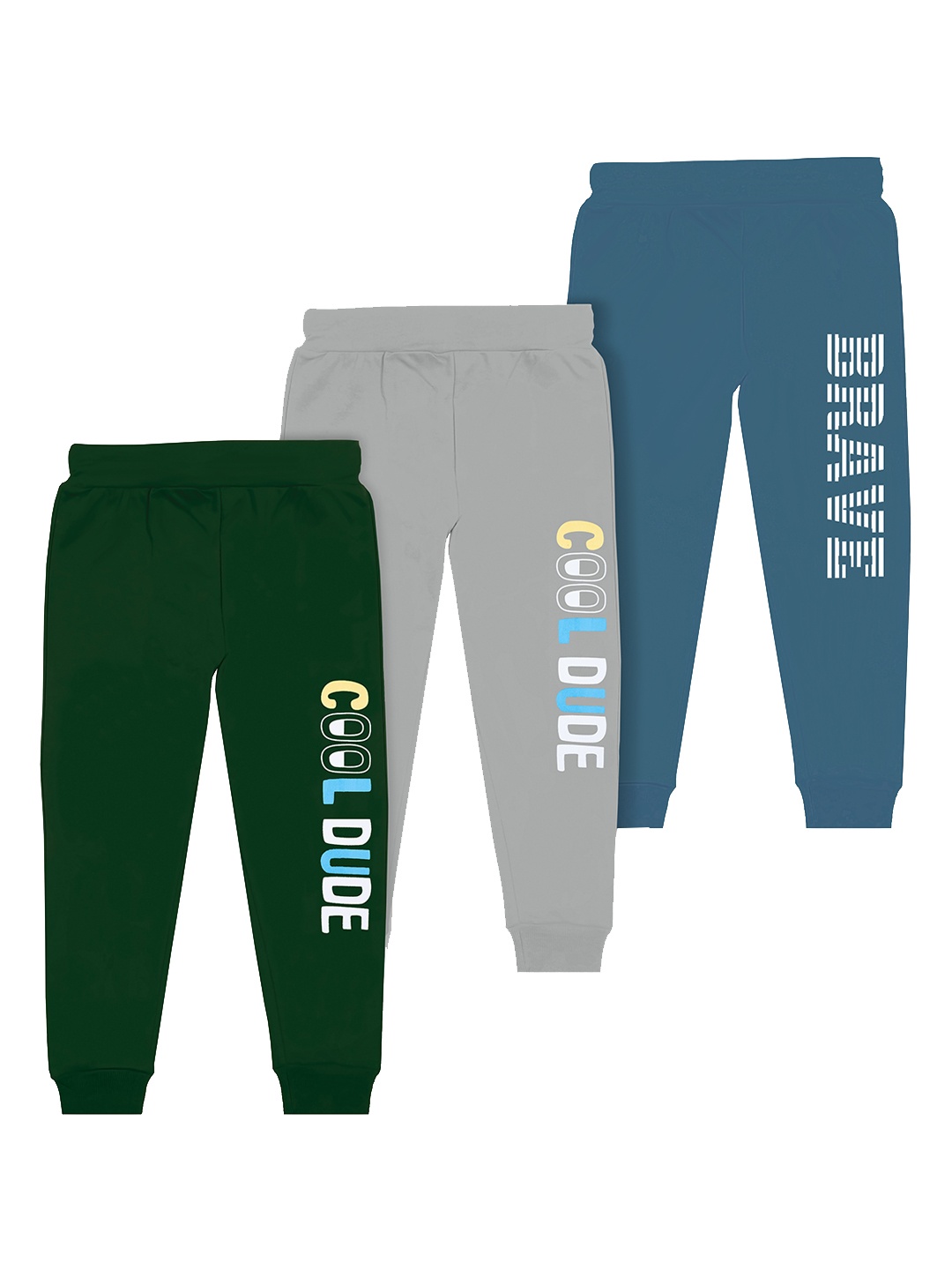 

BAESD Boys Pack Of 3 Printed Joggers, Grey
