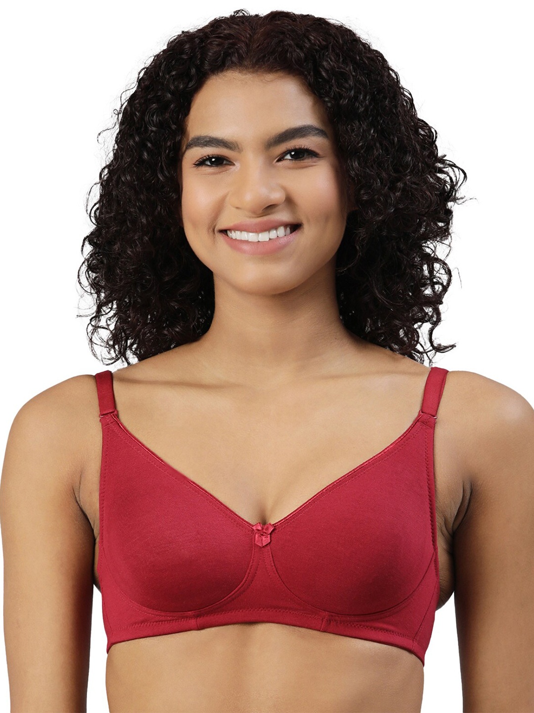 

BLOSSOM Full Coverage Non Padded T-shirt Bra With All Day Comfort, Red