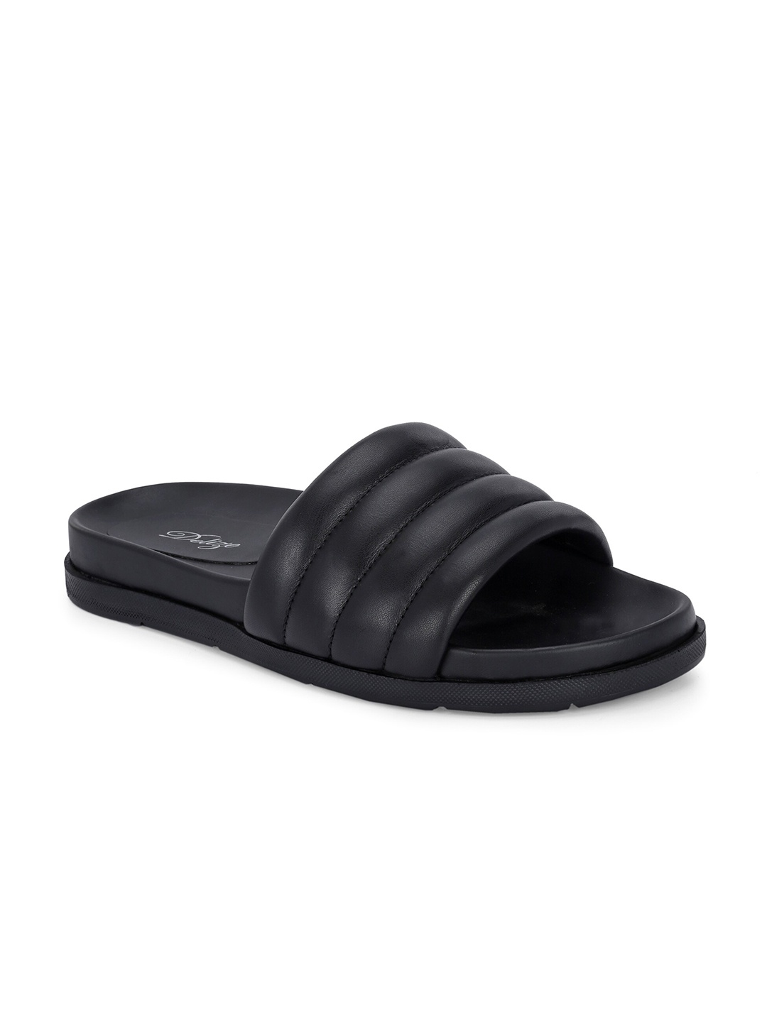 

Delize Men Lightweight Sliders, Black