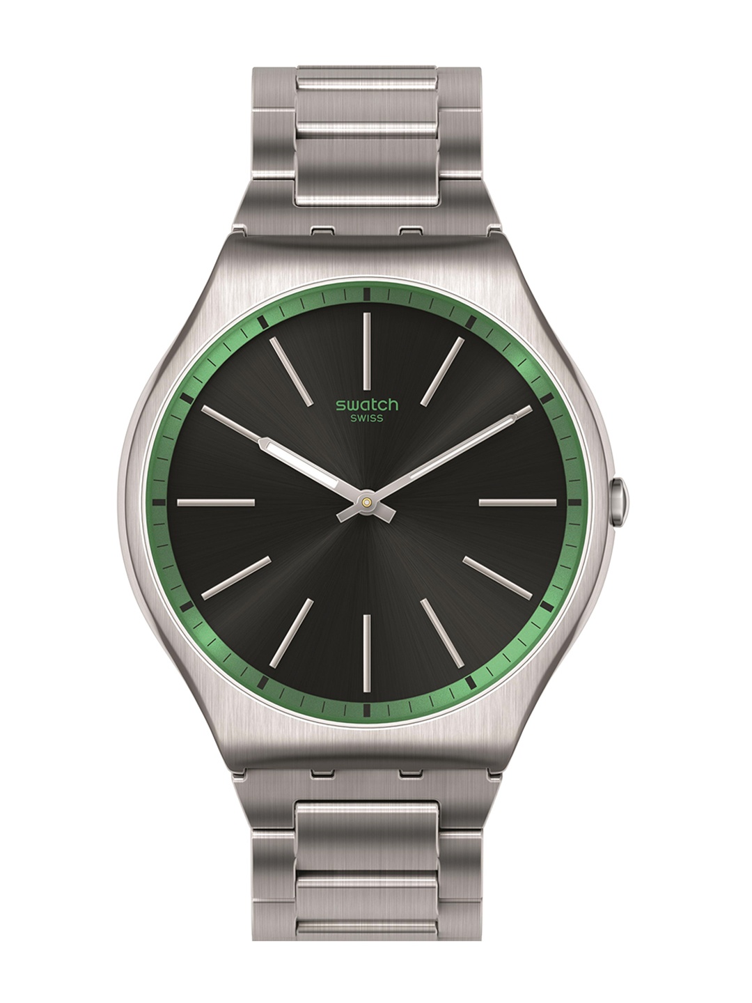 

Swatch Unisex Stainless Steel Bracelet Style Straps Analogue Watch SS07S128G, Silver