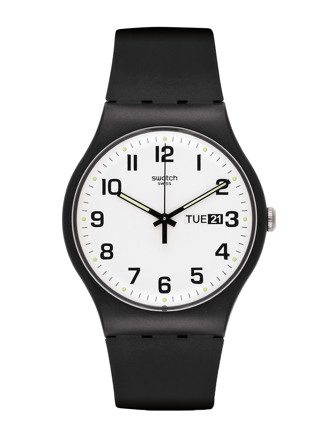 

Swatch Unisex Ceramic Straps Analogue Watch SO29B703, Black