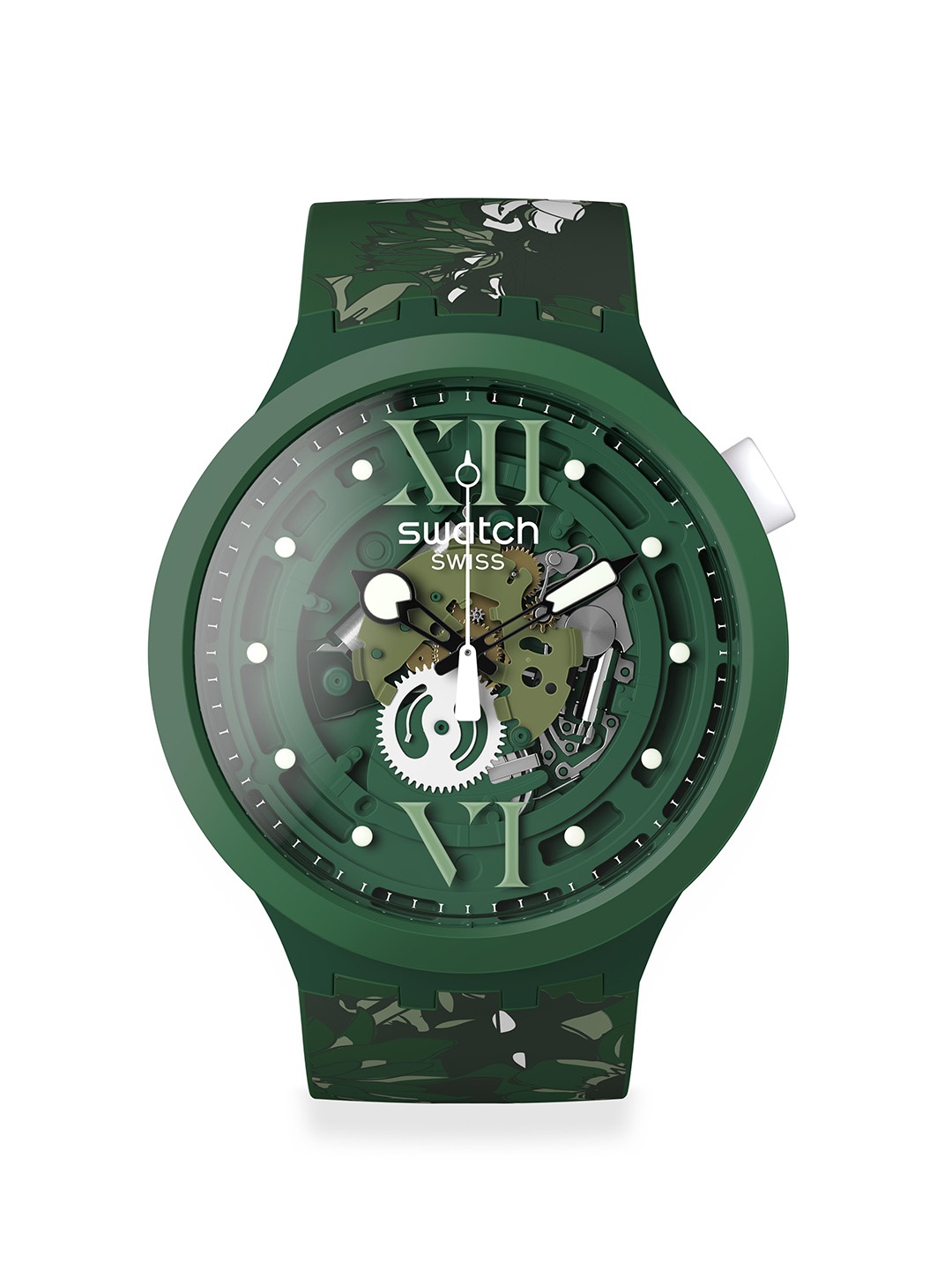 

Swatch Unisex Skeleton Dial & Straps Analogue Watch SB05G104_SWATCH WATCH, Green