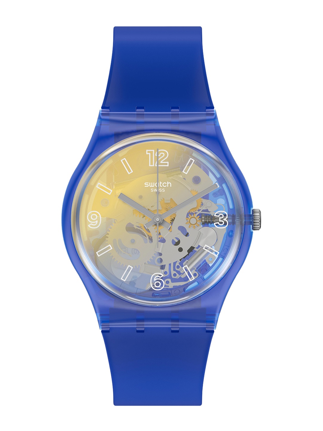 

Swatch Unisex Skeleton Dial & Straps Analogue Watch GN278_SWATCH WATCH, Blue